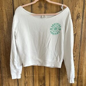 VS PINK Off the Shoulder Sweatshirt